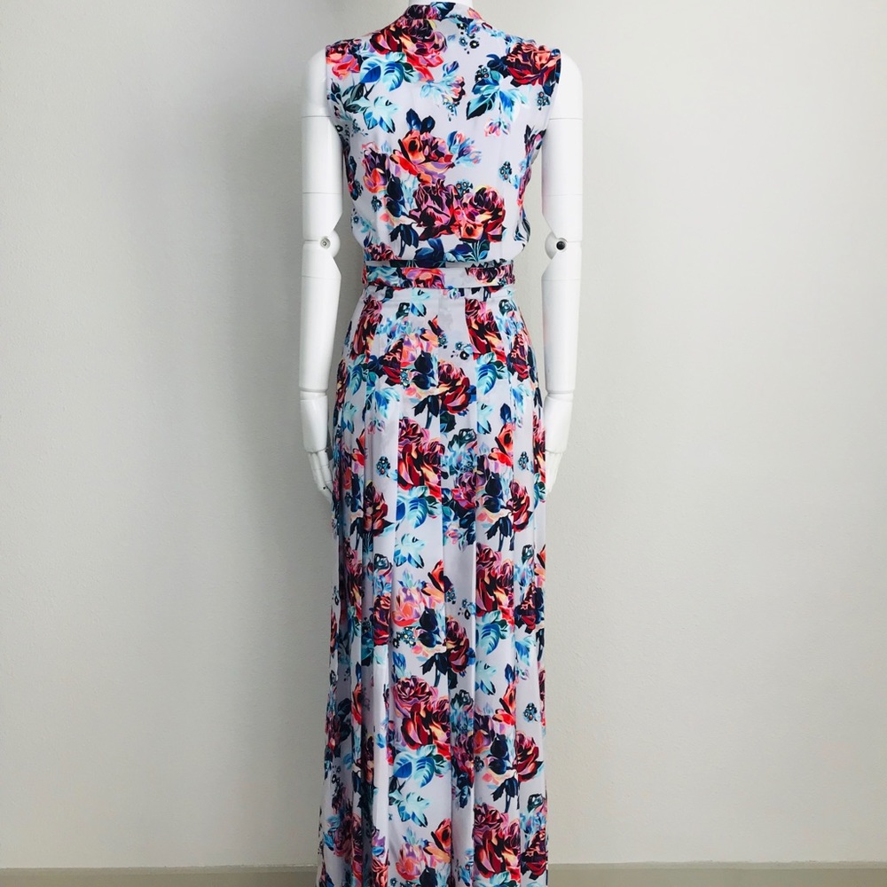 MARY KATRANTZOU Violet floral sleeveless dress - Picture 2 of 6